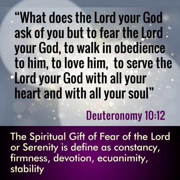 The gift of fear of the lord